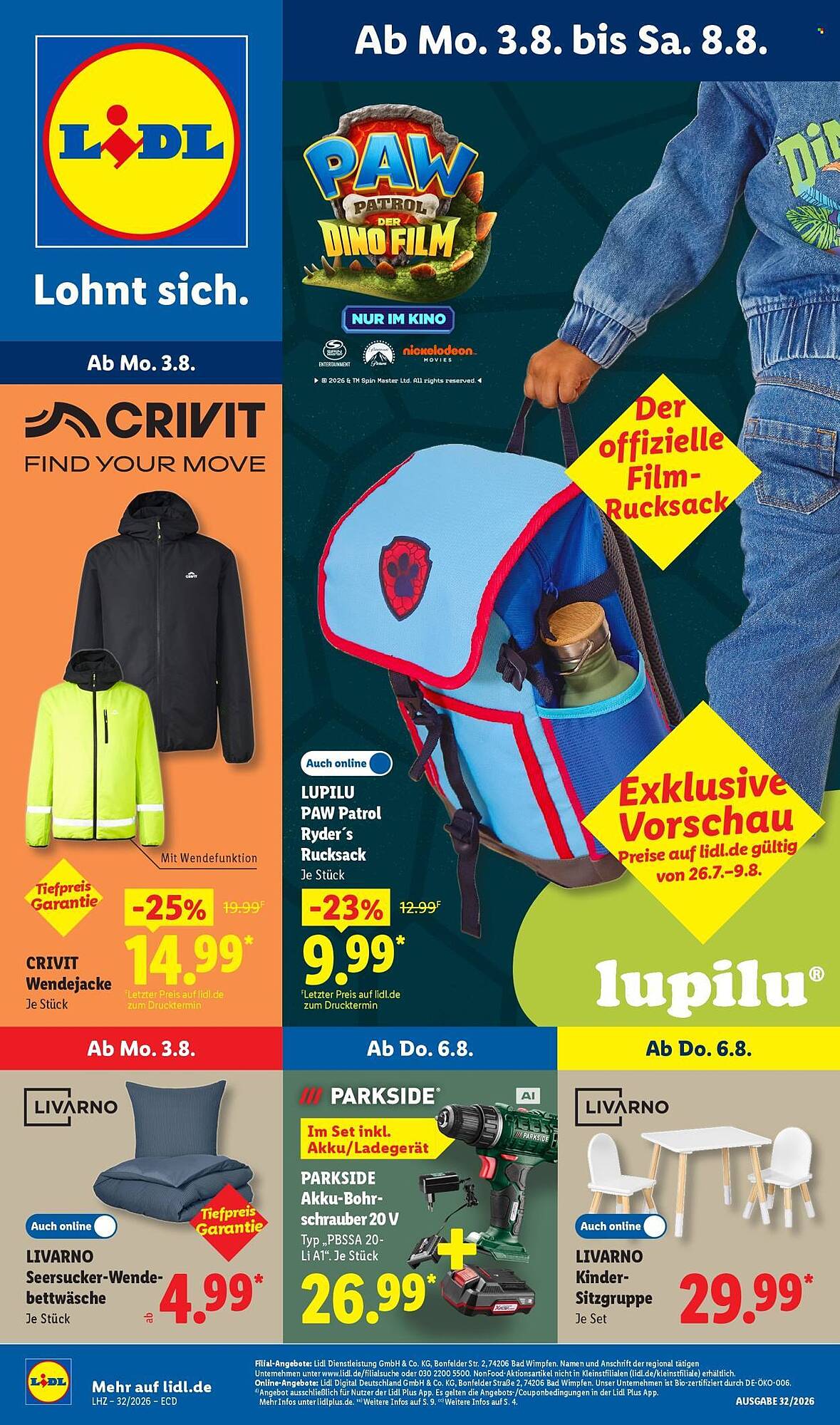 Erste Seite des Prospekts von Lidl