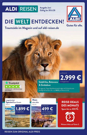 Aldi Nord Reisen Prospekt
