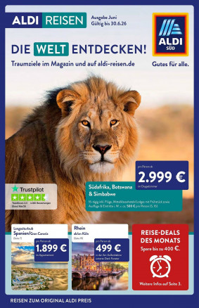 Aldi Süd Reisen Prospekt