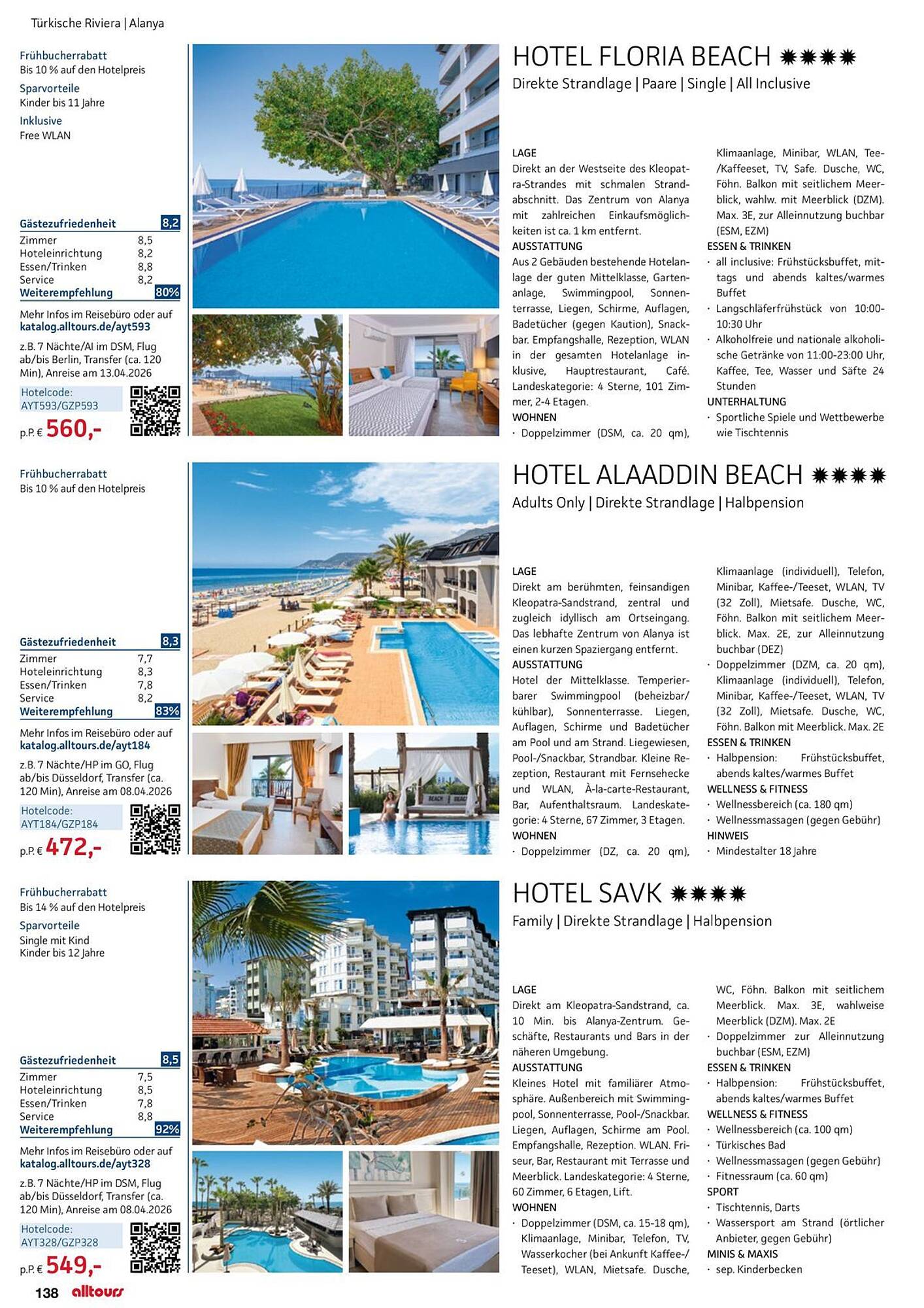 alltours Reisecenter Prospekt - Pagina 138