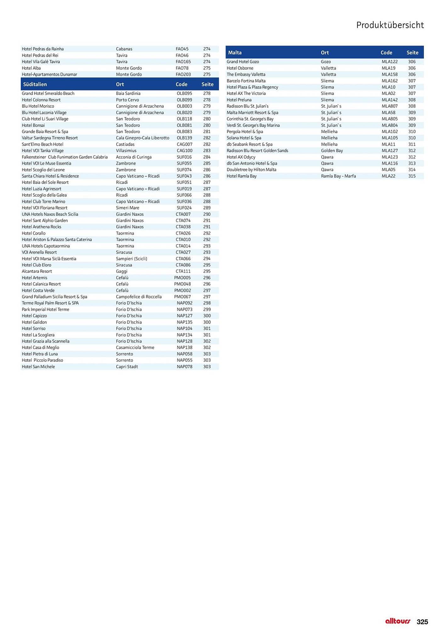 alltours Reisecenter Prospekt - Pagina 325