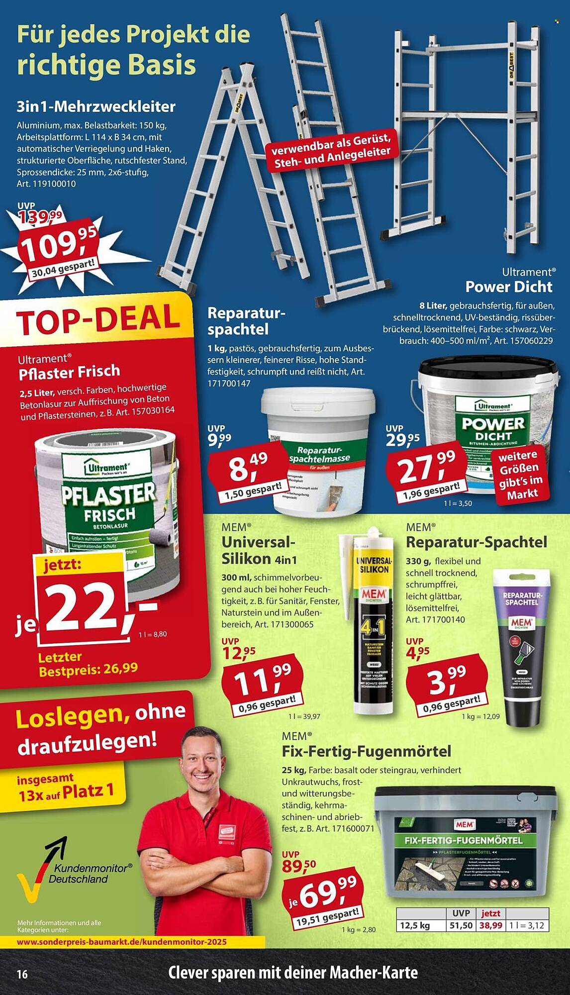 Sonderpreis Baumarkt Prospekt - Pagina 16