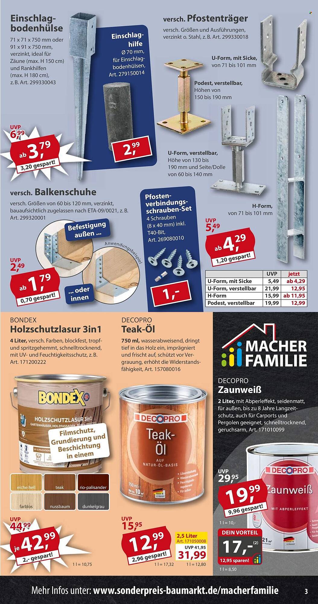 Sonderpreis Baumarkt Prospekt - Pagina 3