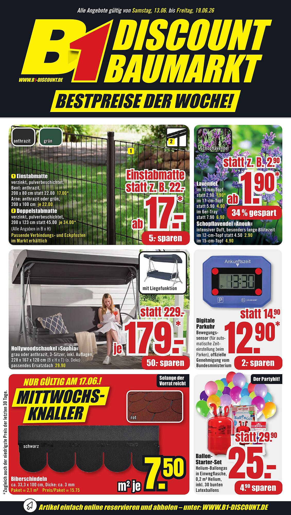 B1 Discount Baumarkt Prospekt - Pagina 1