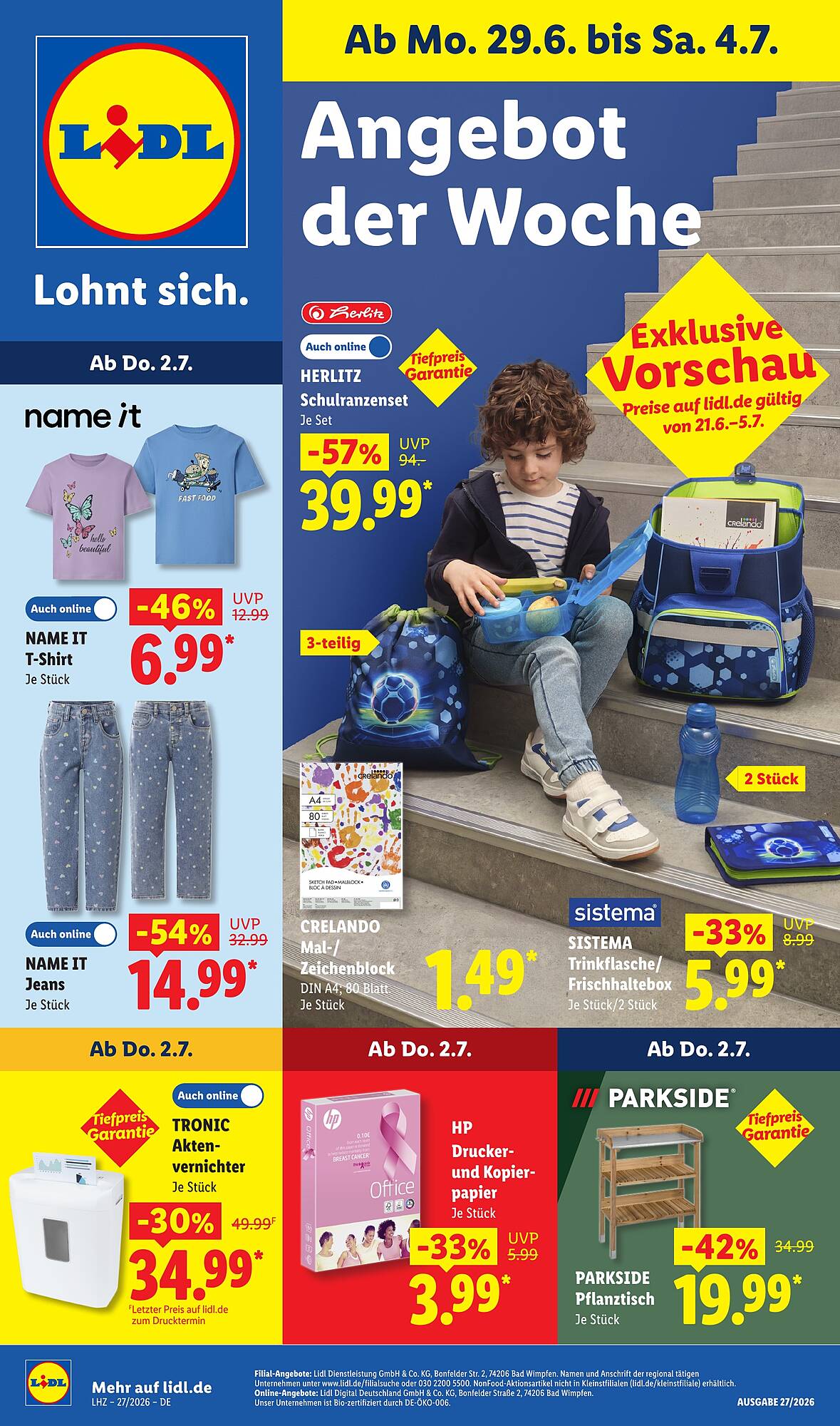 Lidl Prospekt - Pagina 1