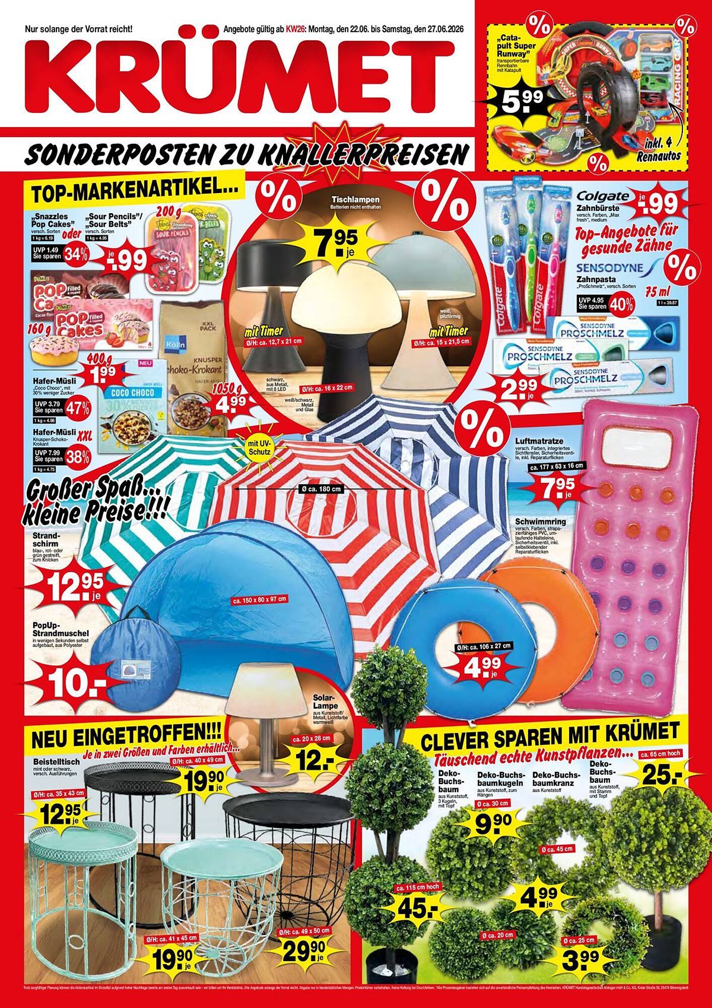 Krümet Sonderposten Prospekt - Pagina 1