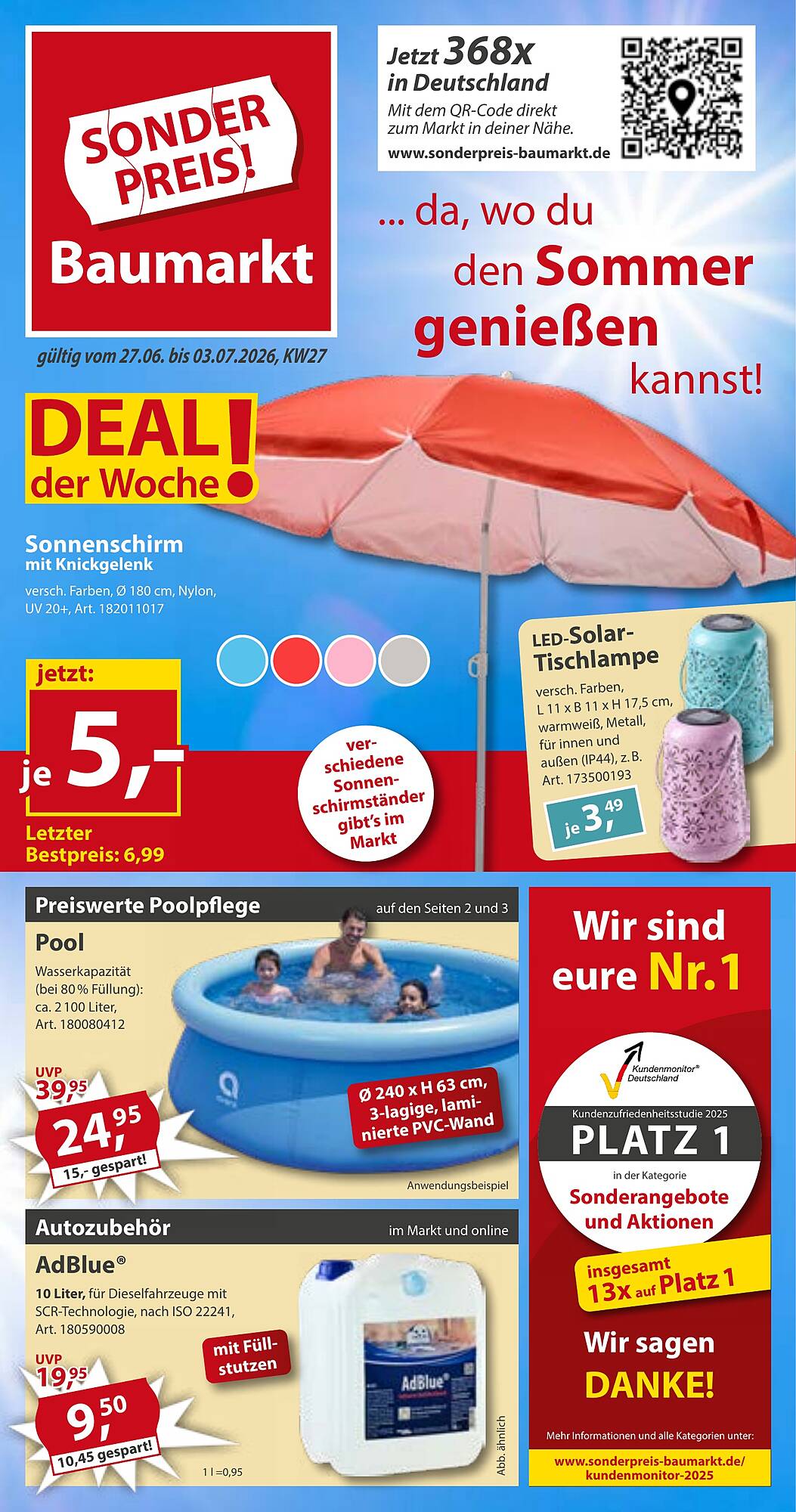 Sonderpreis Baumarkt Prospekt - Pagina 1