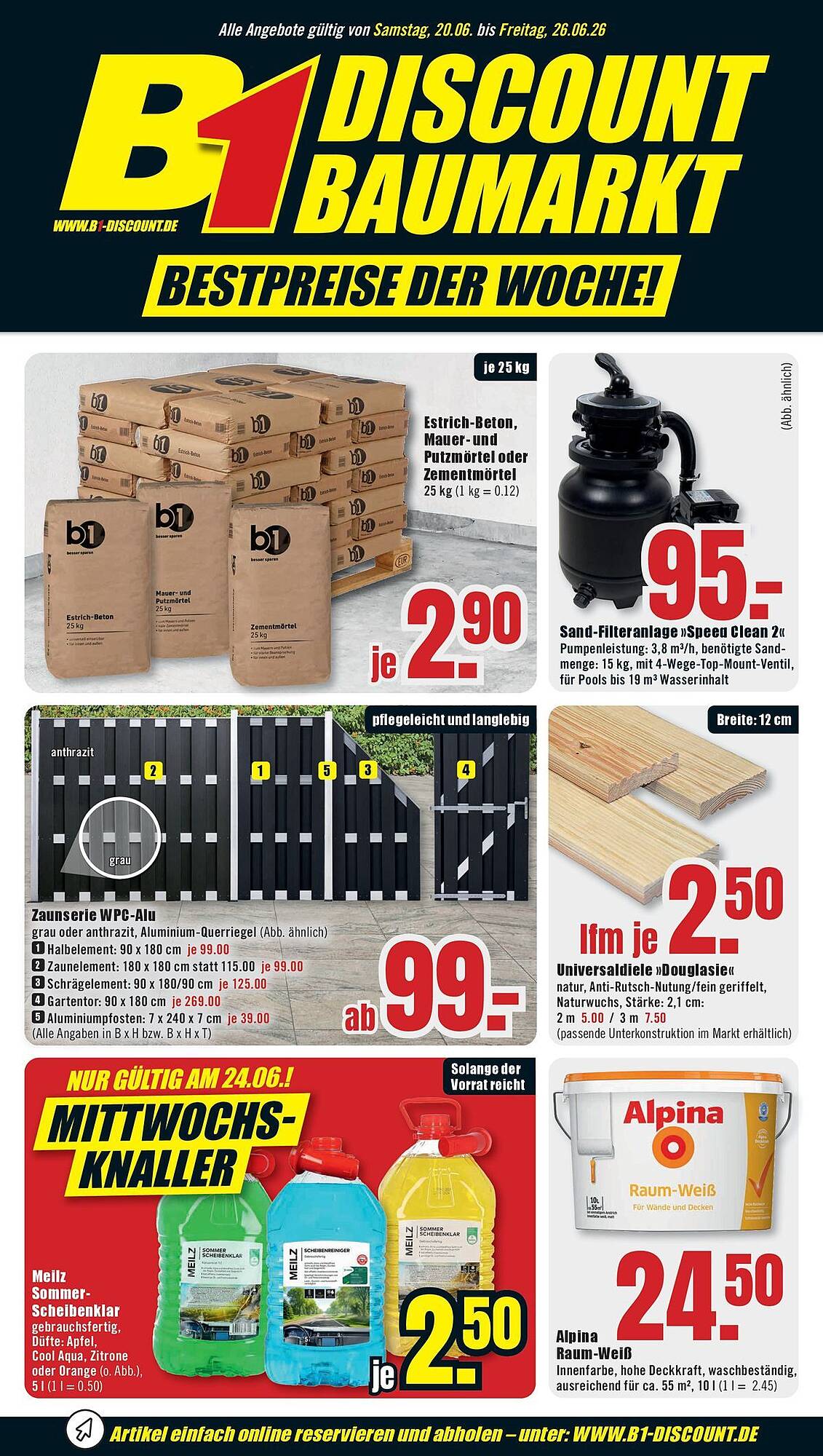 B1 Discount Baumarkt Prospekt - Pagina 1