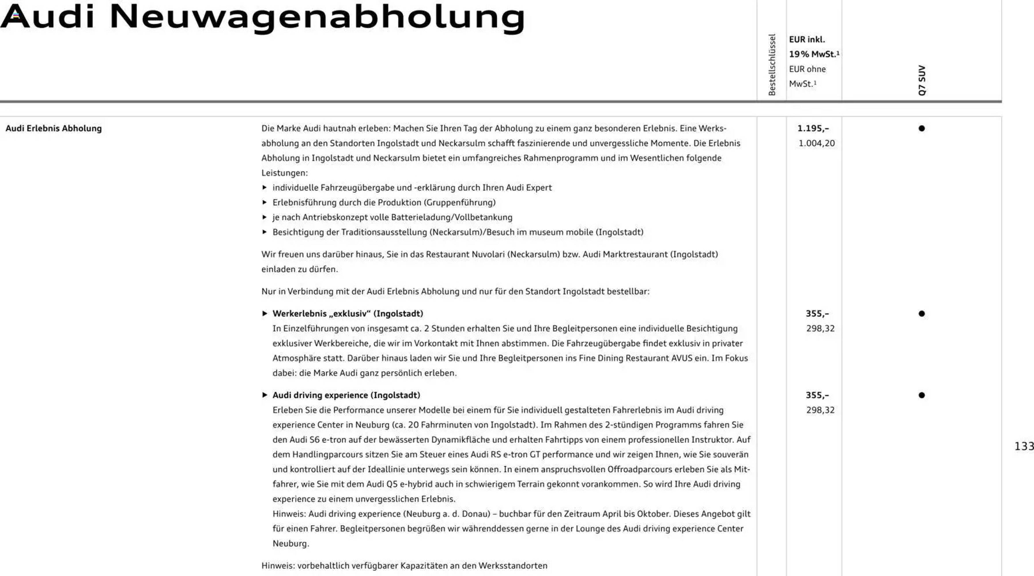 Audi Prospekt - Pagina 133