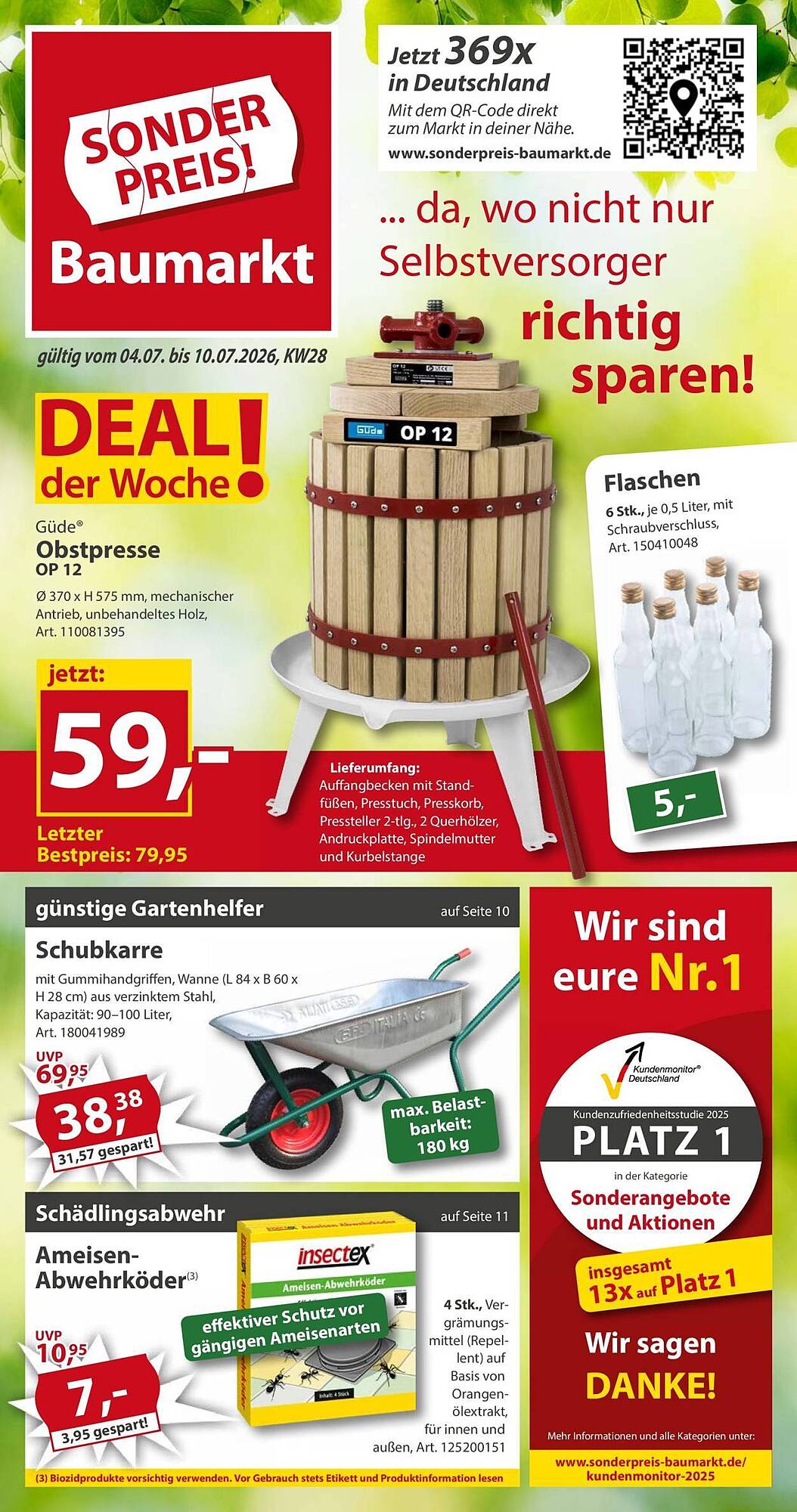Sonderpreis Baumarkt Prospekt - Pagina 1