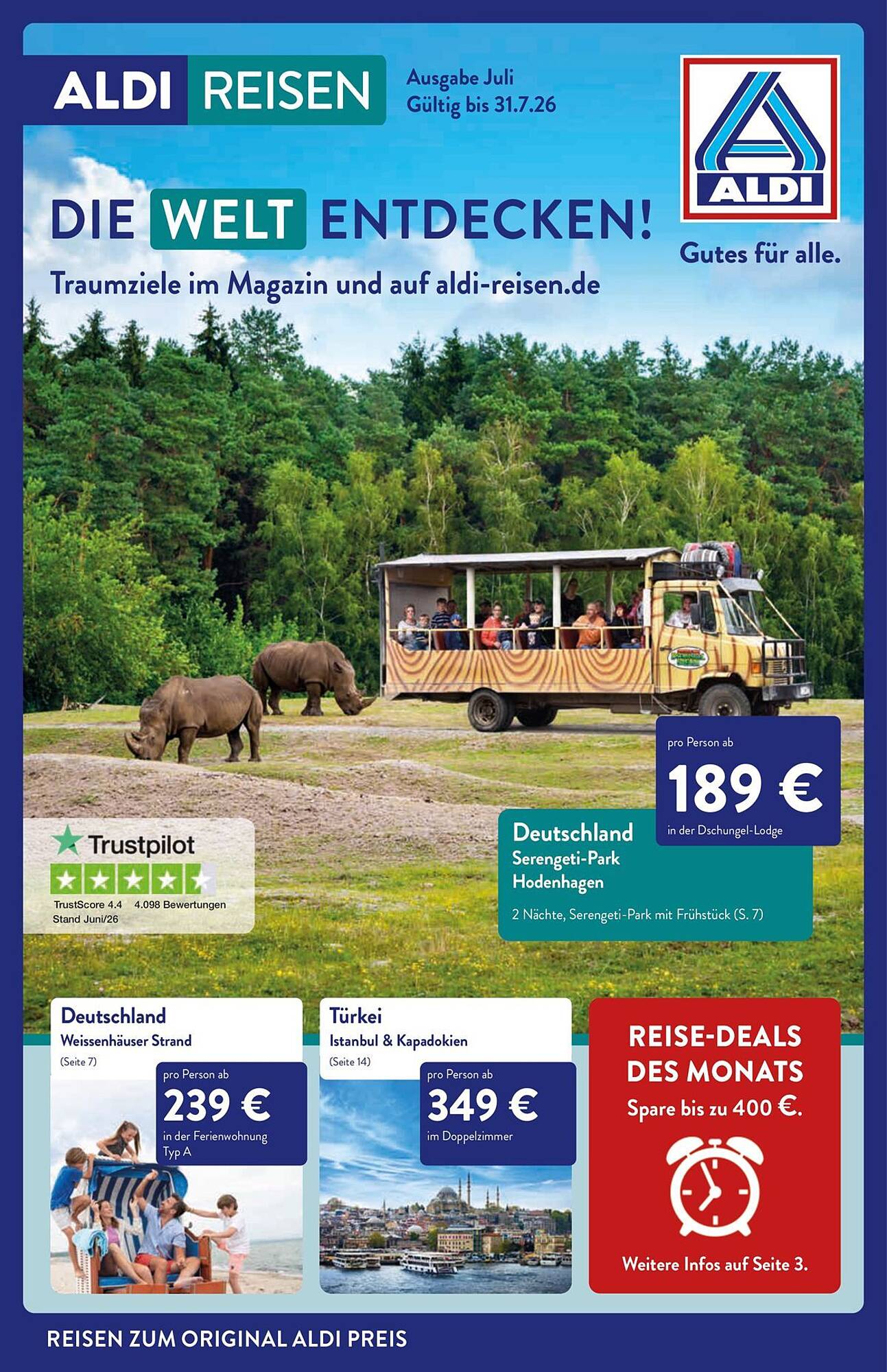 Aldi Nord Reisen Prospekt - Pagina 1