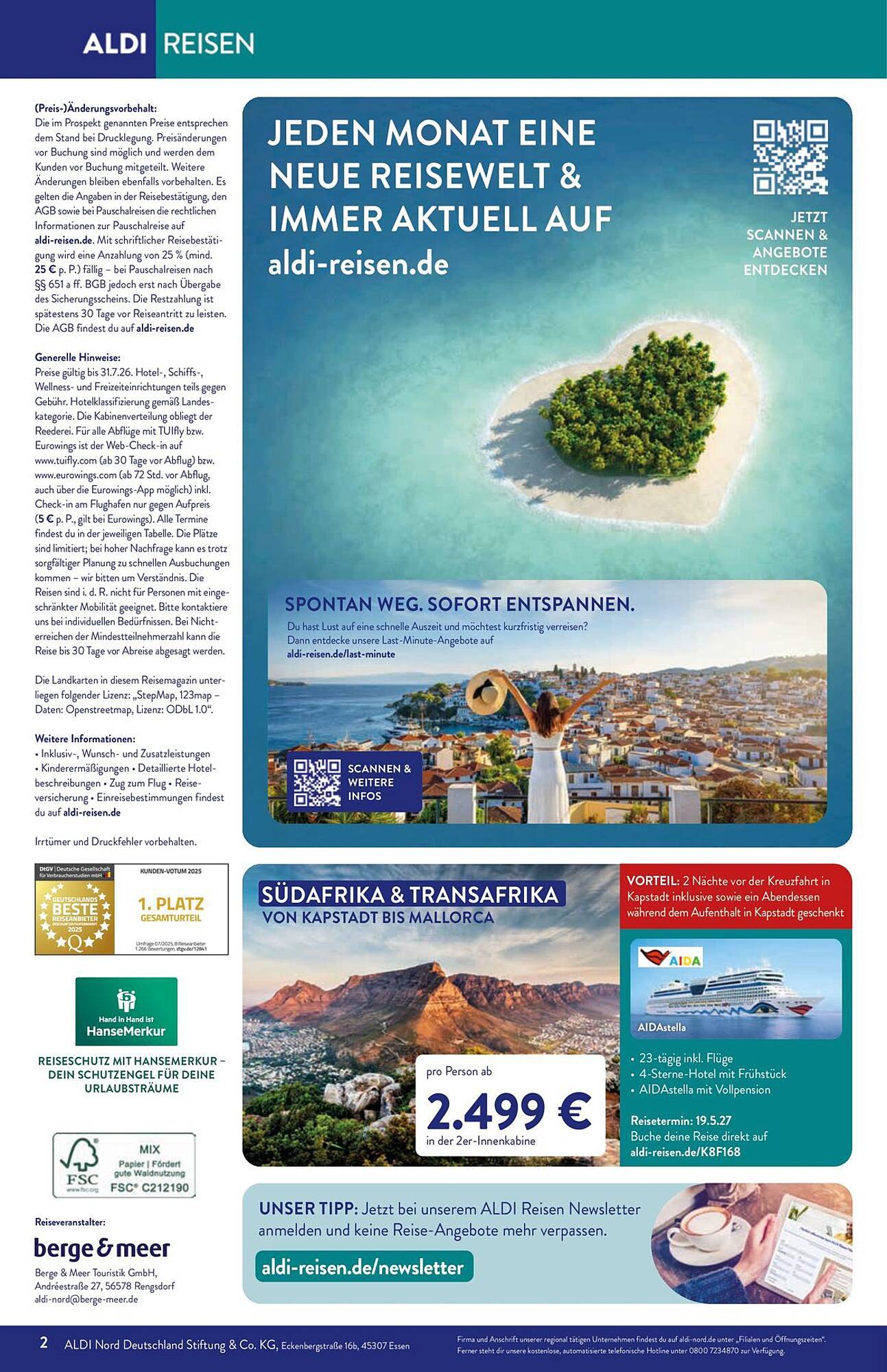 Aldi Nord Reisen Prospekt - Pagina 2