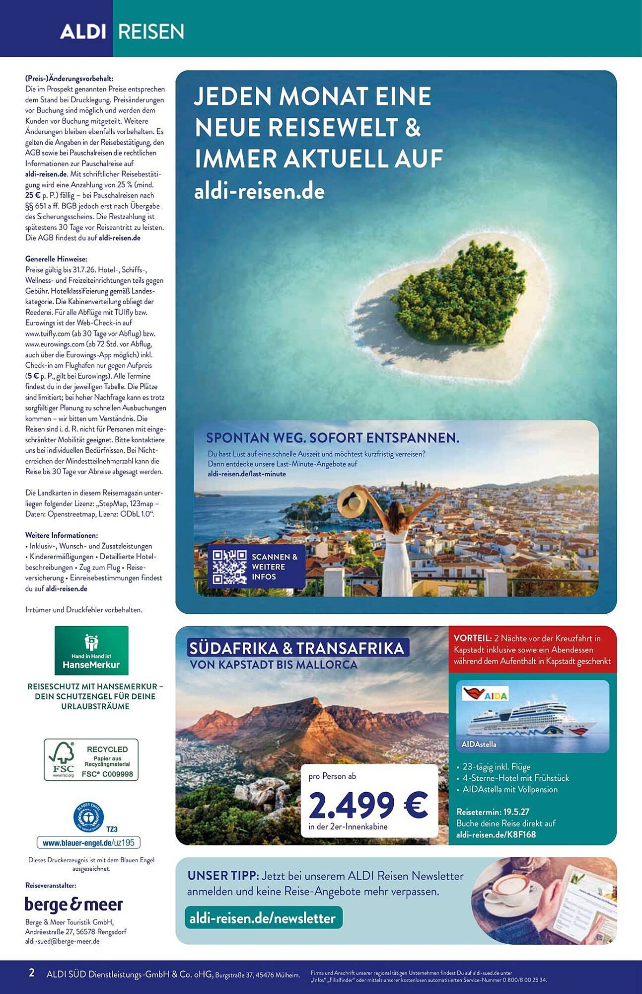 Aldi Süd Reisen Prospekt - Pagina 2