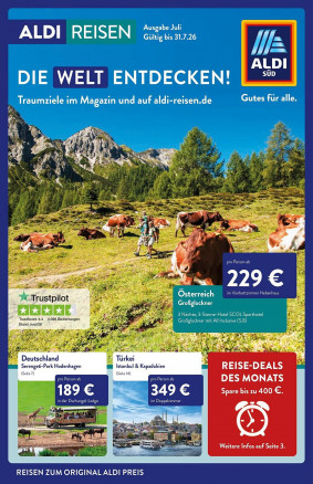 Aldi Süd Reisen Prospekt
