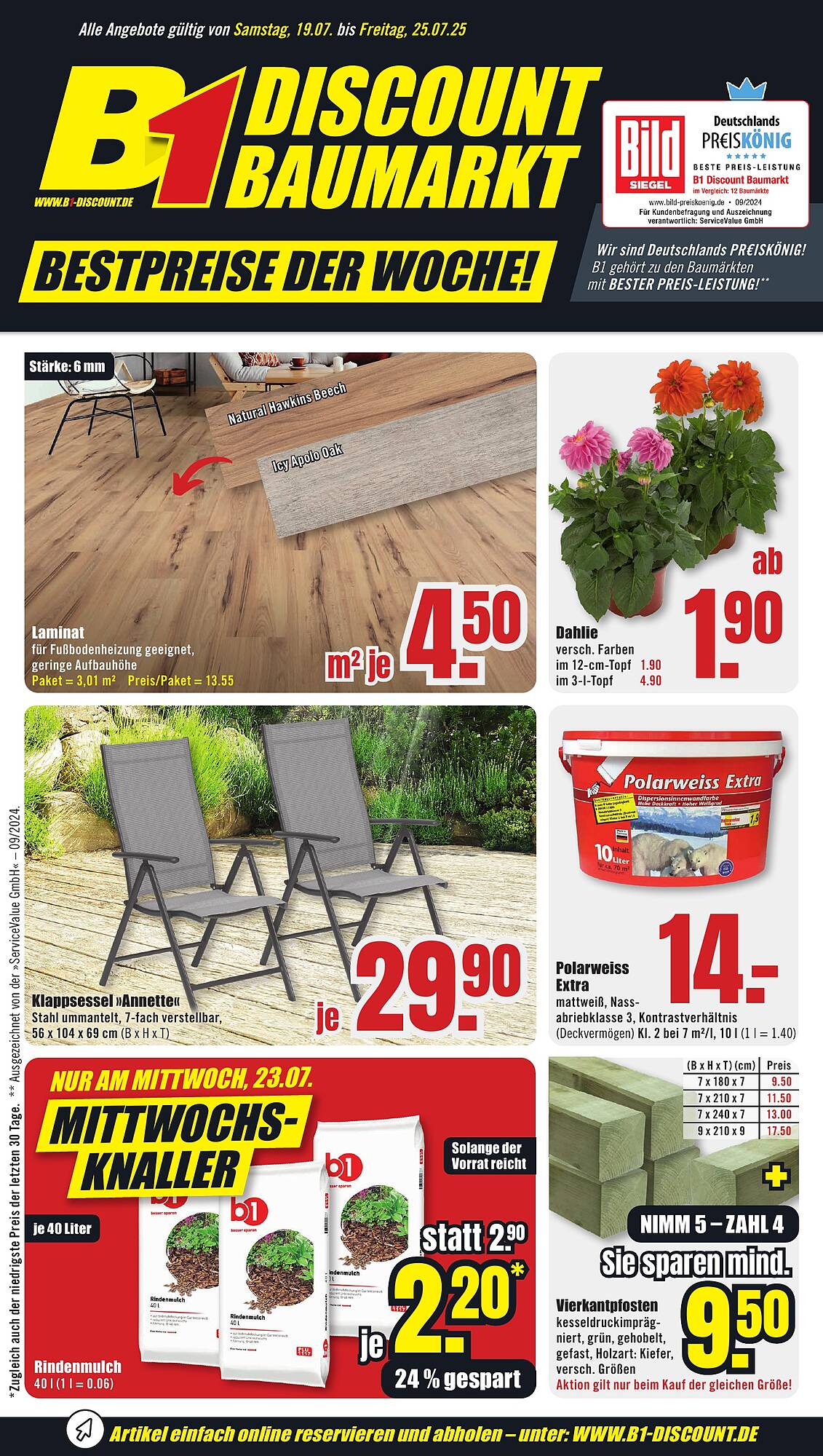 B1 Discount Baumarkt Prospekt - Pagina 1