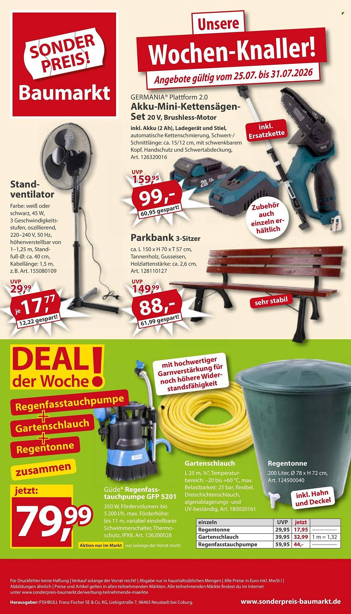 Sonderpreis Baumarkt Prospekt - Pagina 1