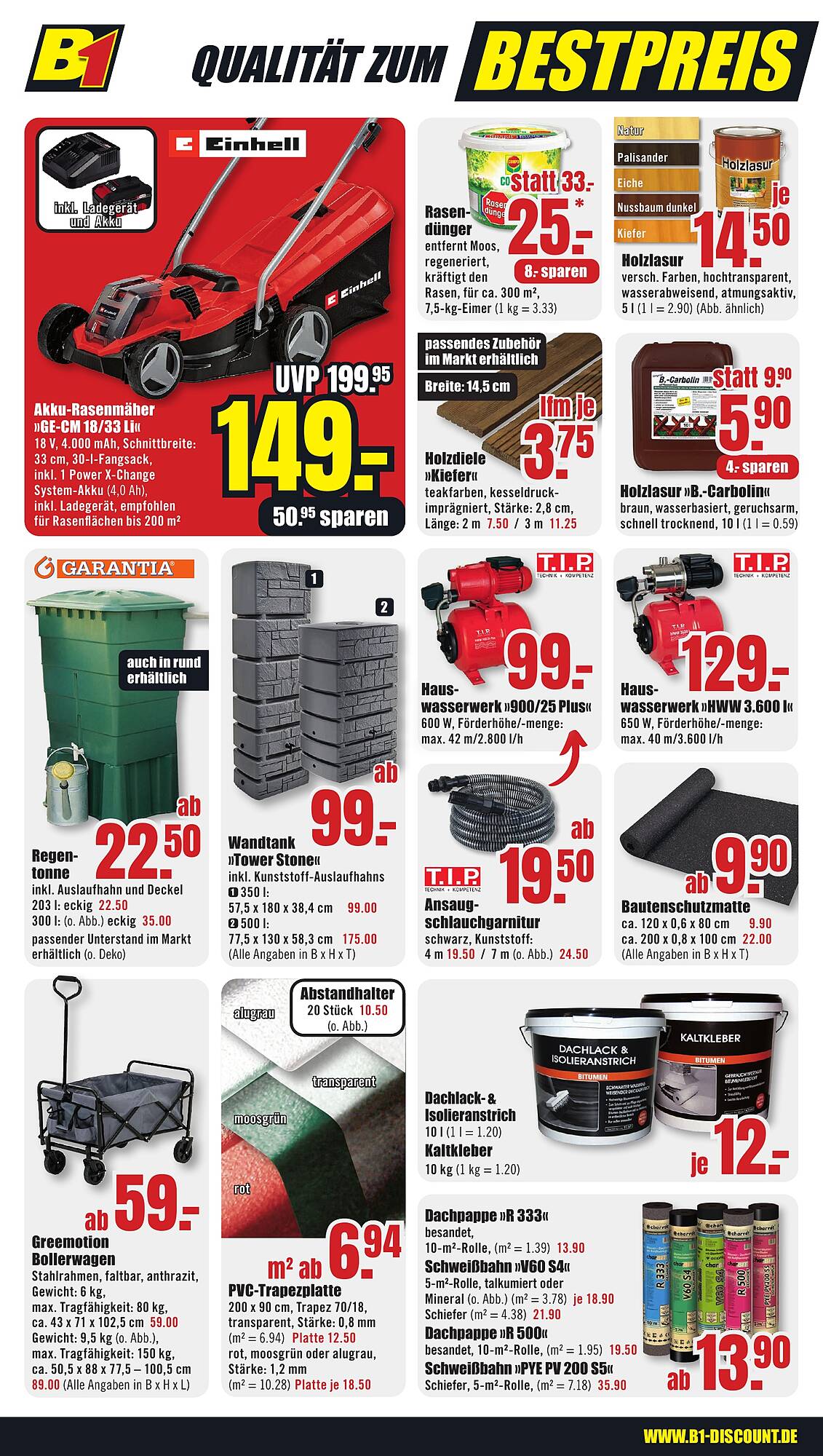 B1 Discount Baumarkt Prospekt