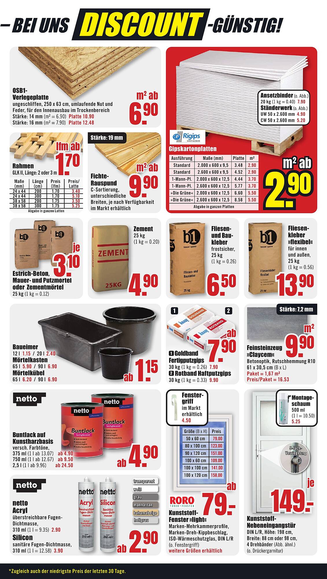 B1 Discount Baumarkt Prospekt