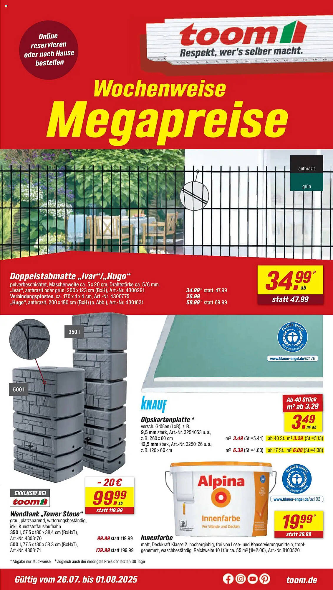 toom Baumarkt Prospekt - Pagina 1