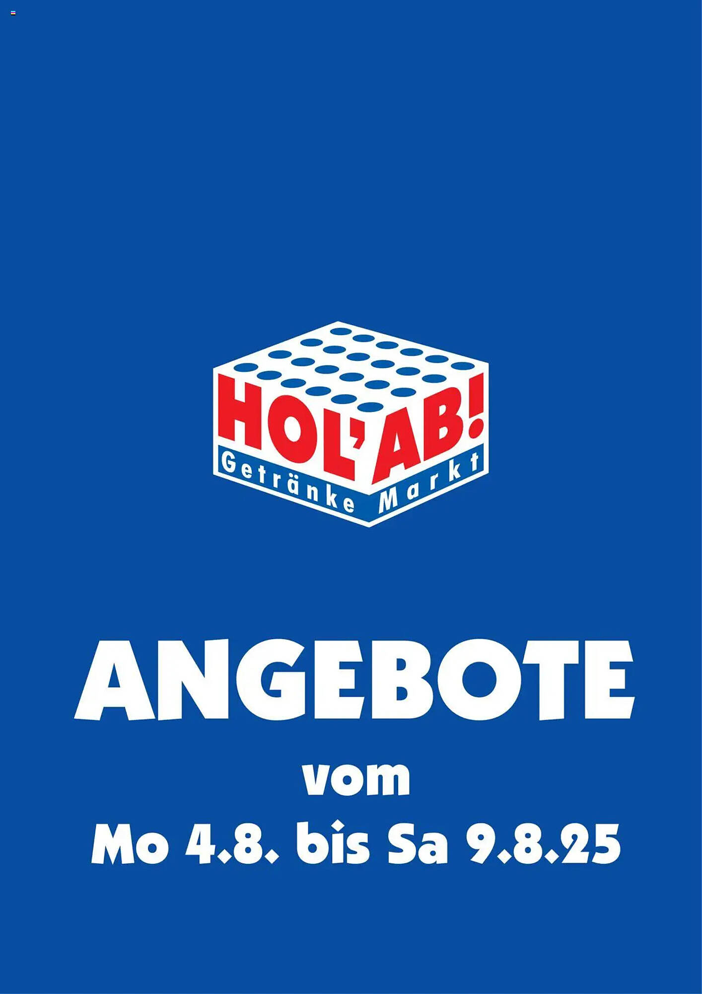 Hol'ab Getränkemarkt Prospekt - Pagina 1