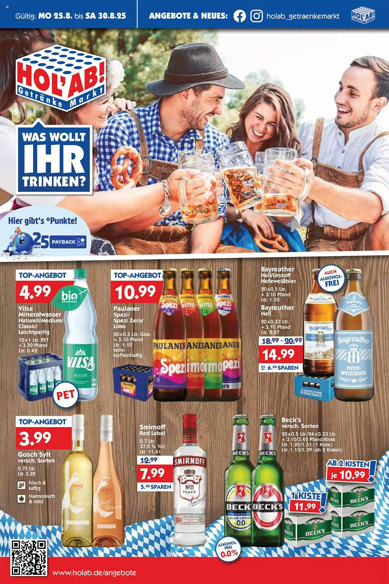 Hol'ab Getränkemarkt Prospekt - Pagina 1