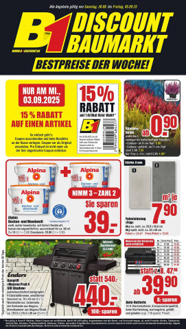B1 Discount Baumarkt Prospekt
