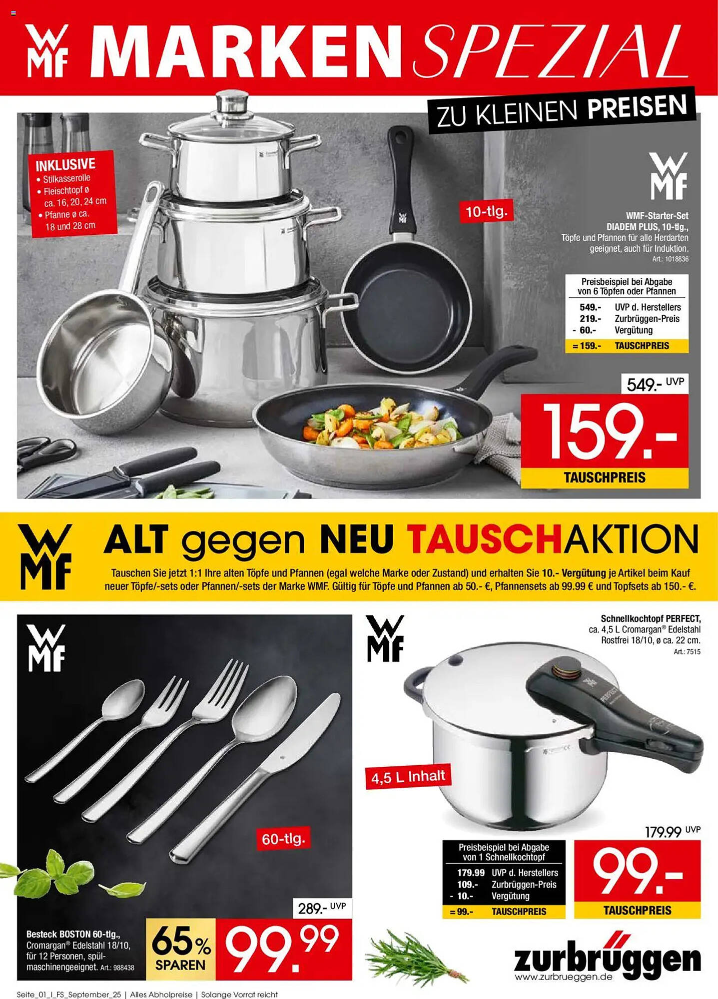 Zurbrüggen Prospekt - Pagina 1