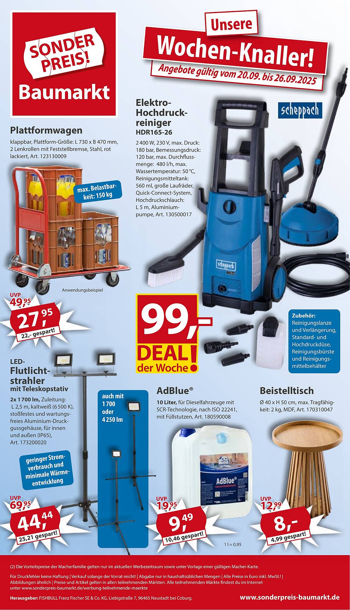 Sonderpreis Baumarkt Prospekt - Pagina 1