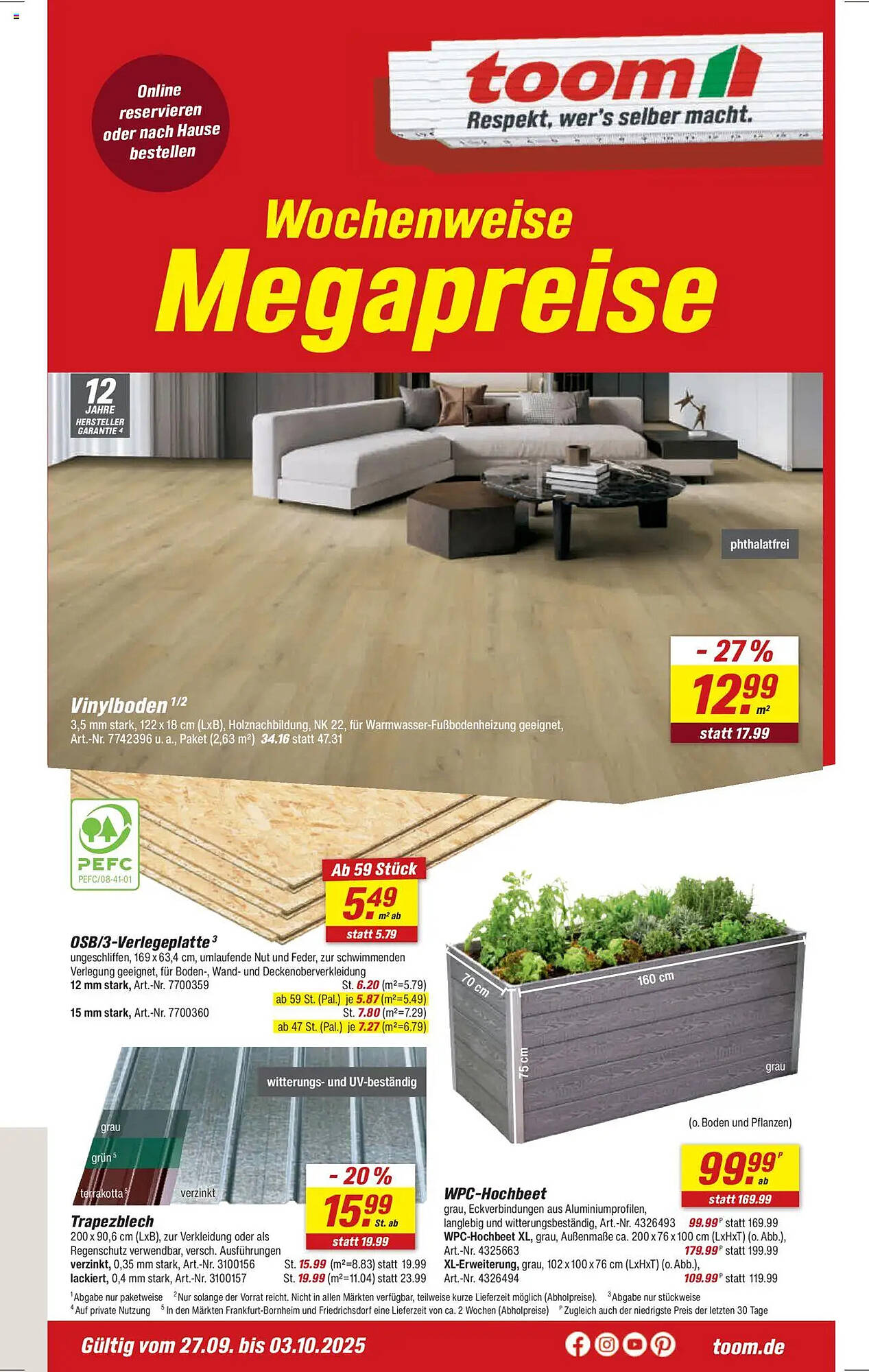 toom Baumarkt Prospekt - Pagina 1