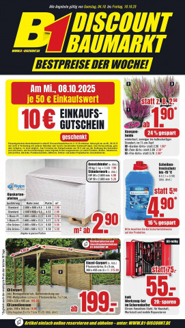 B1 Discount Baumarkt Prospekt