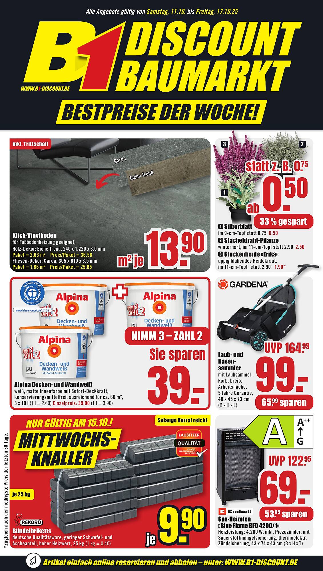 B1 Discount Baumarkt Prospekt - Pagina 1