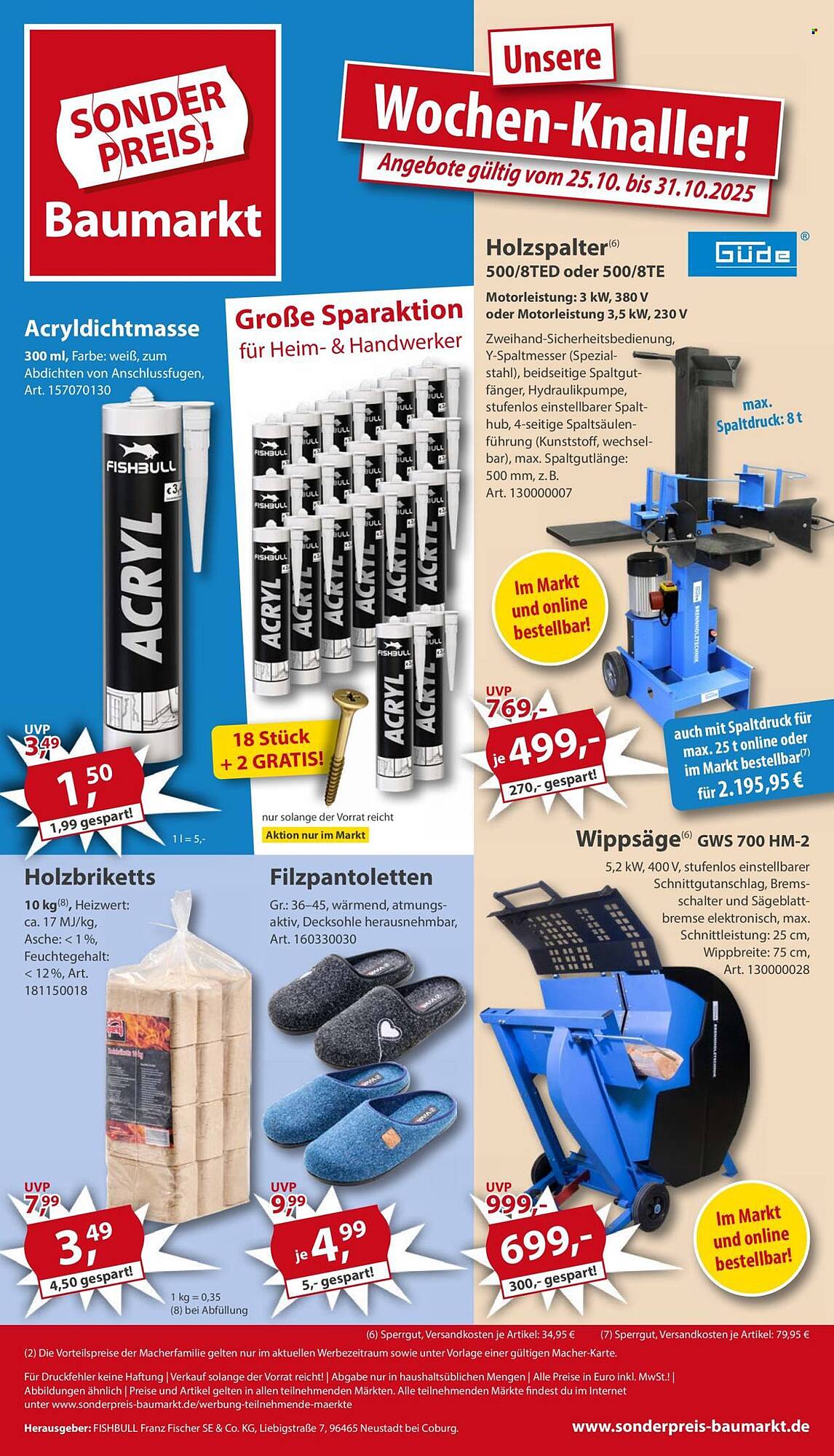Sonderpreis Baumarkt Prospekt - Pagina 1