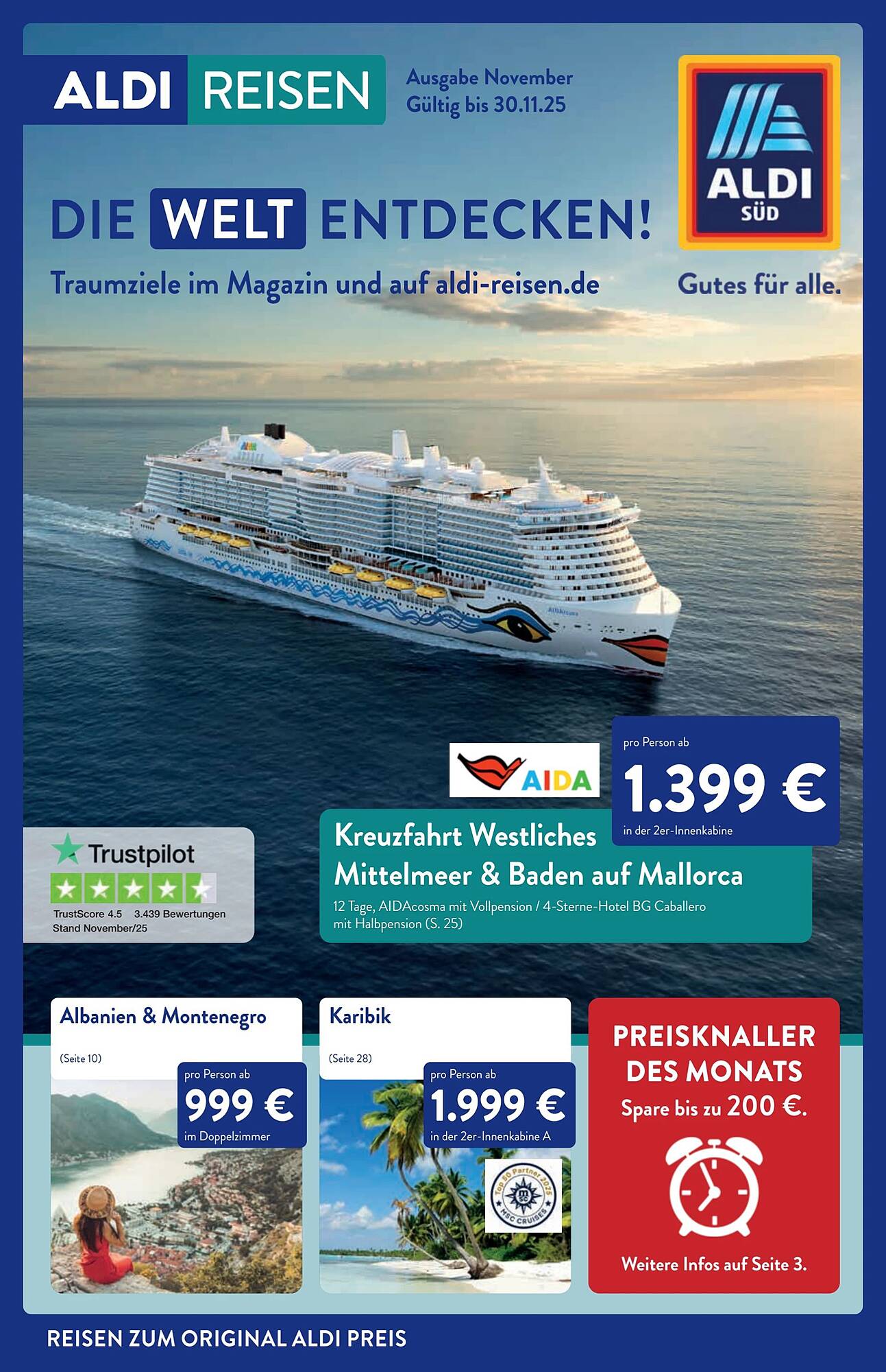 Aldi Süd Reisen Prospekt - Pagina 1