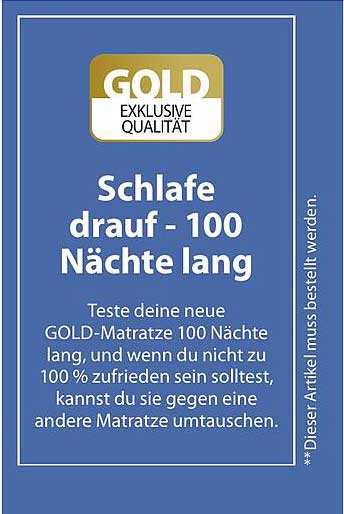 Gold-Matratze – Schlaf drauf 100 Nächte lang