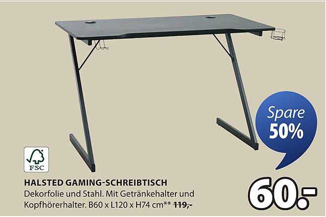 HALSTED GAMING-SCHREIBTISCH