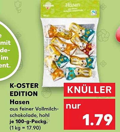 K-Oster Edition Hasen aus feiner Vollmilchschokolade
