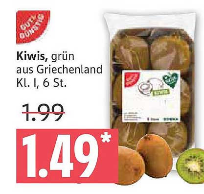Kiwis, grün aus Griechenland Kl. I, 6 St.