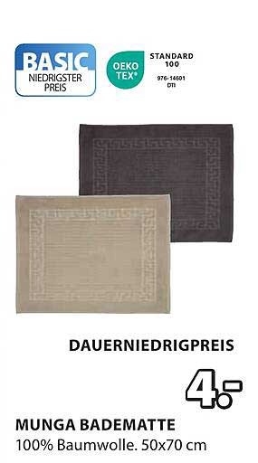 Munga Badematte 100% Baumwolle 50x70 cm