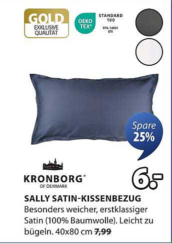 SALLY SATIN-KISSENBEZUG von KRONBORG