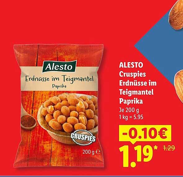 ALESTO Crispies Erdnüsse im Teigmantel Paprika