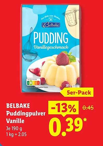 BELBAKE Puddingpulver Vanille