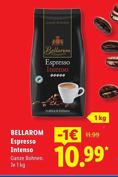 BELLAROM Espresso Intenso Ganze Bohnen. Je 1 kg