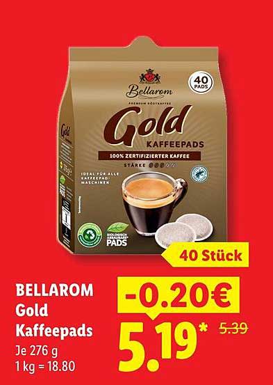 BELLAROM Gold Kaffeepads