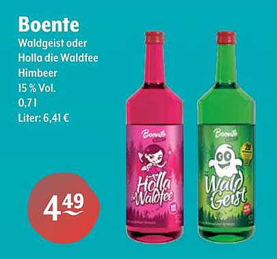 Boente Waldgeist oder Holla die Waldfee Himbeer 15 % Vol. 0.7 l