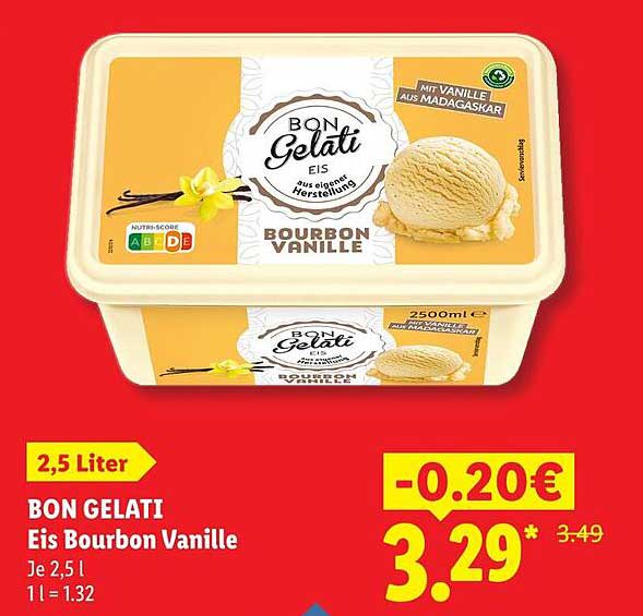 BON GELATI Eis Bourbon Vanille