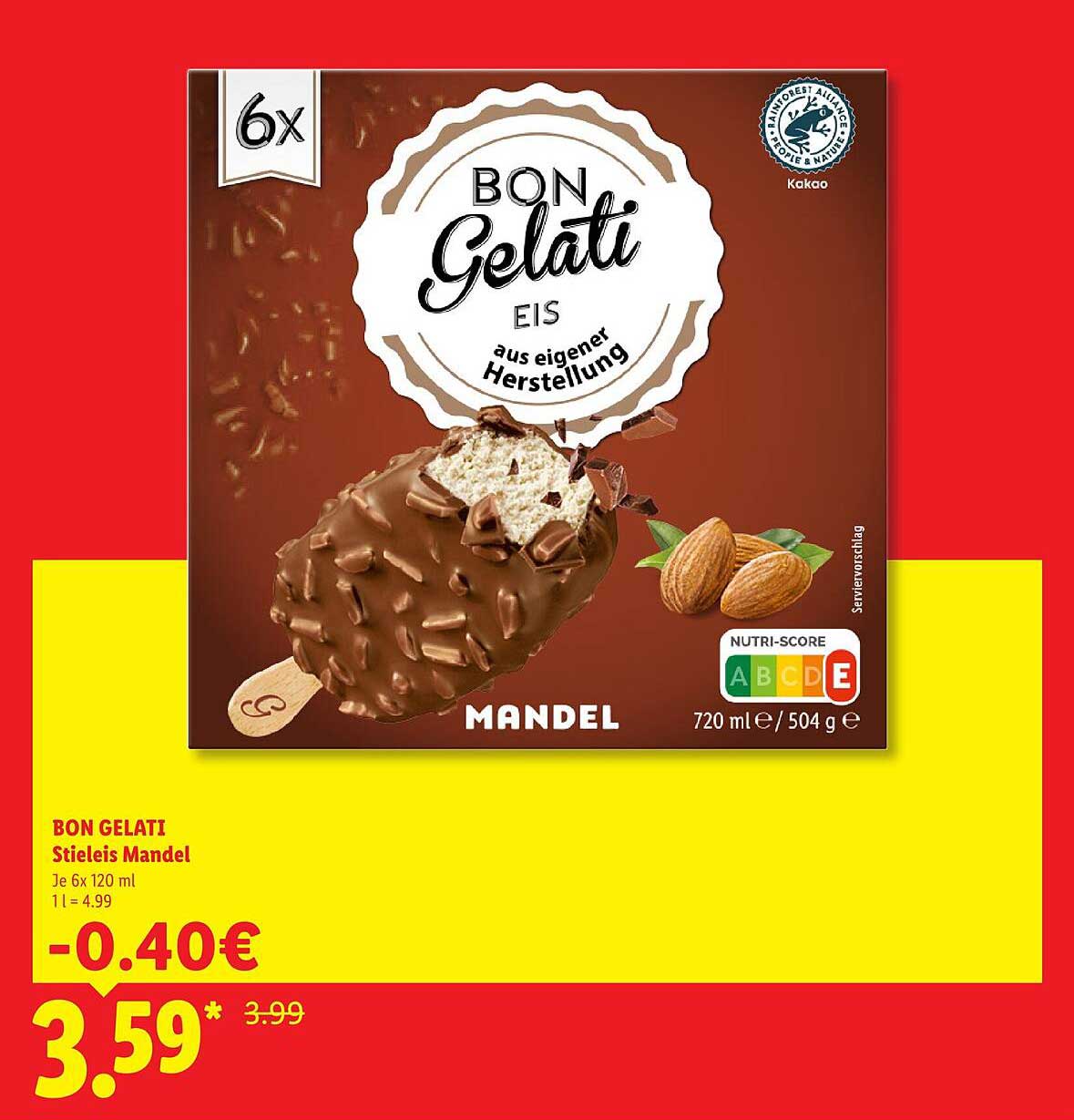 BON GELATI Stieleis Mandel