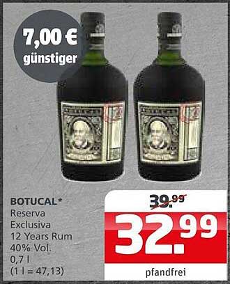 BOTUCAL* Reserva Exclusiva 12 Years Rum 40% Vol. 0,7 l