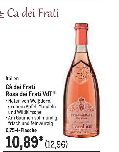 Cà dei Frati Rosa dei Frati VdT