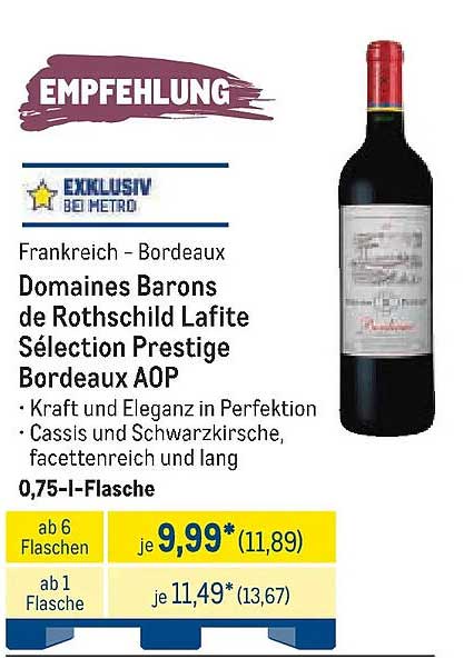 Domaines Barons de Rothschild Lafite Sélection Prestige Bordeaux AOP