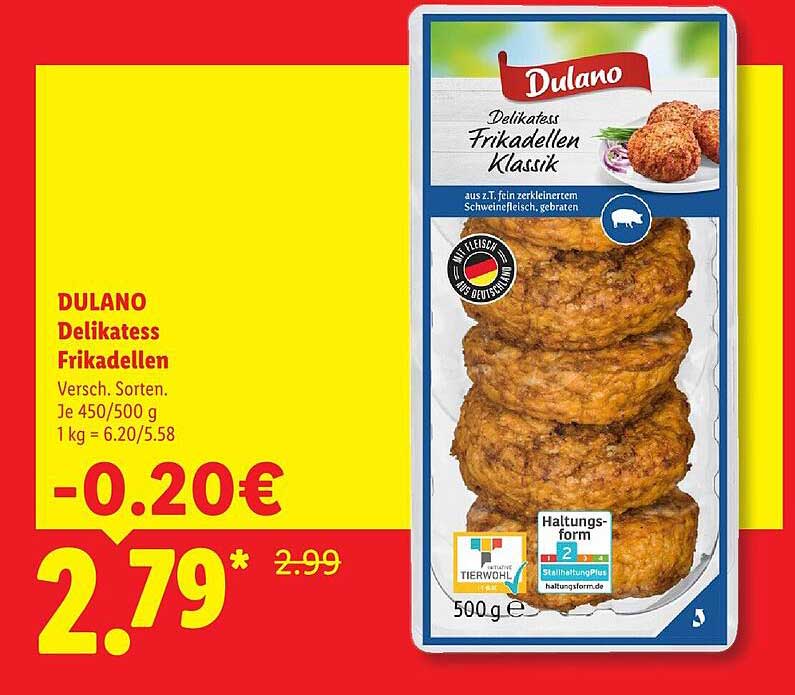 DULANO Delikatess Frikadellen Versch. Sorten.